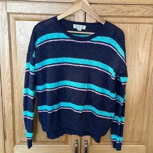 Pink Rose Striped Sweater size medium